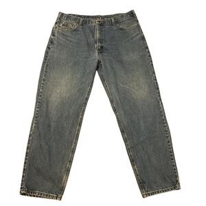 Carhartt Leather Tag Relaxed Fit Jeans Medium Blue size 42x32